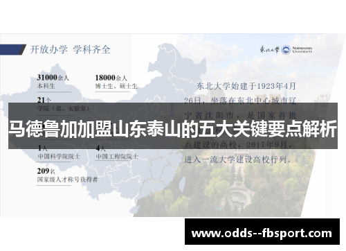 马德鲁加加盟山东泰山的五大关键要点解析